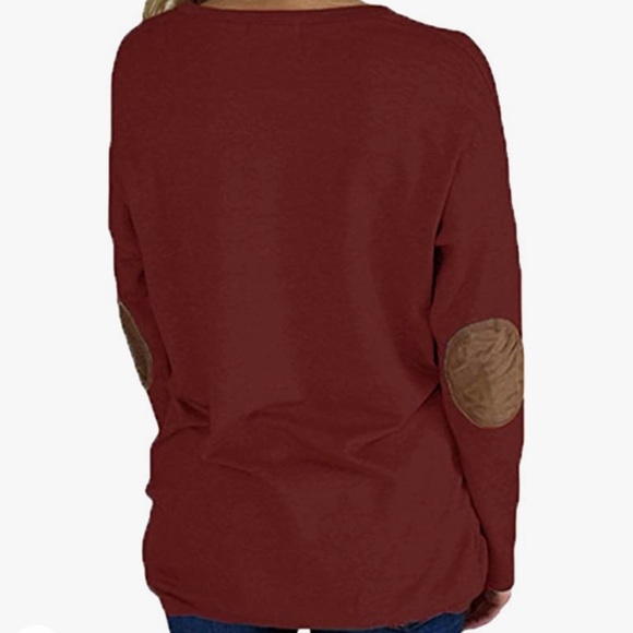 Mama Bear Loose Crew Neck Patch Sleeve Top - Picture 3 of 6